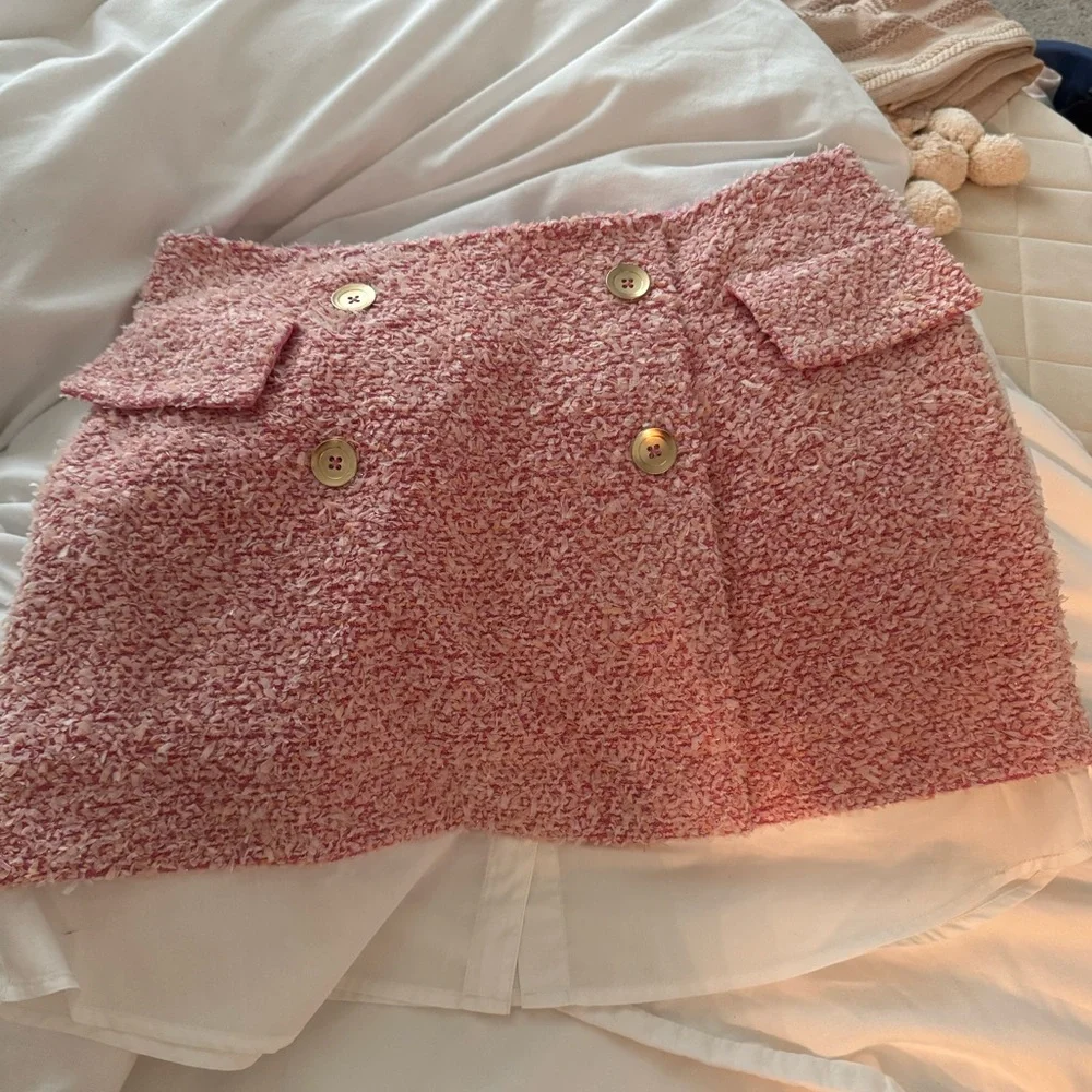 Pink & white tweed skirt from Anthropologie - Picture 1 of 4
